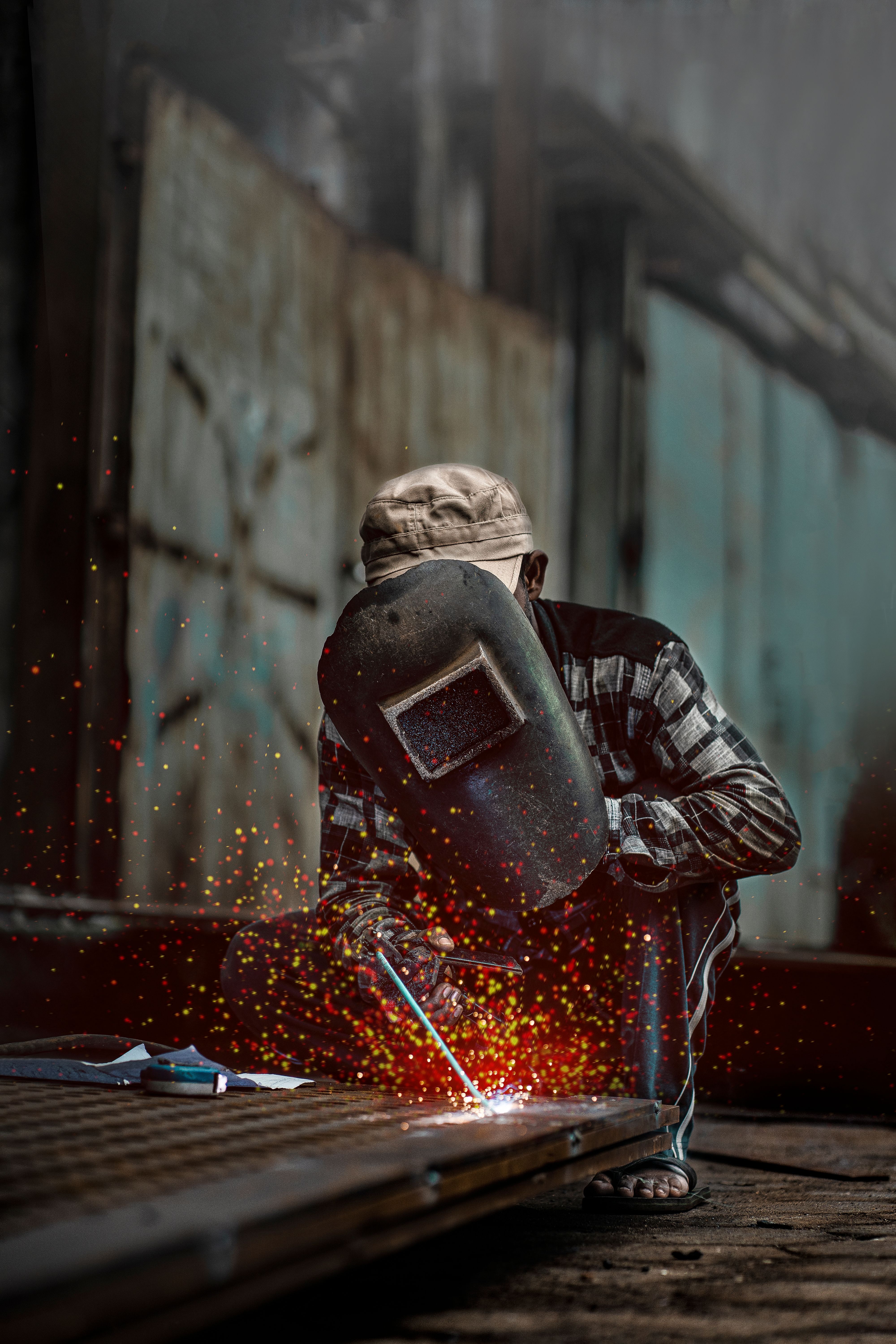 Industrial welding process